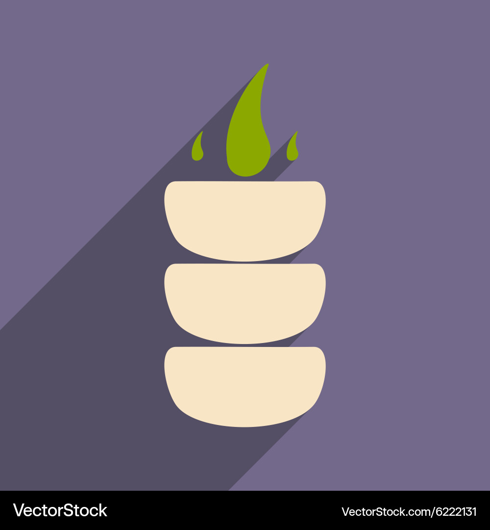 Flat with shadow icon and mobile application coals Vector Image