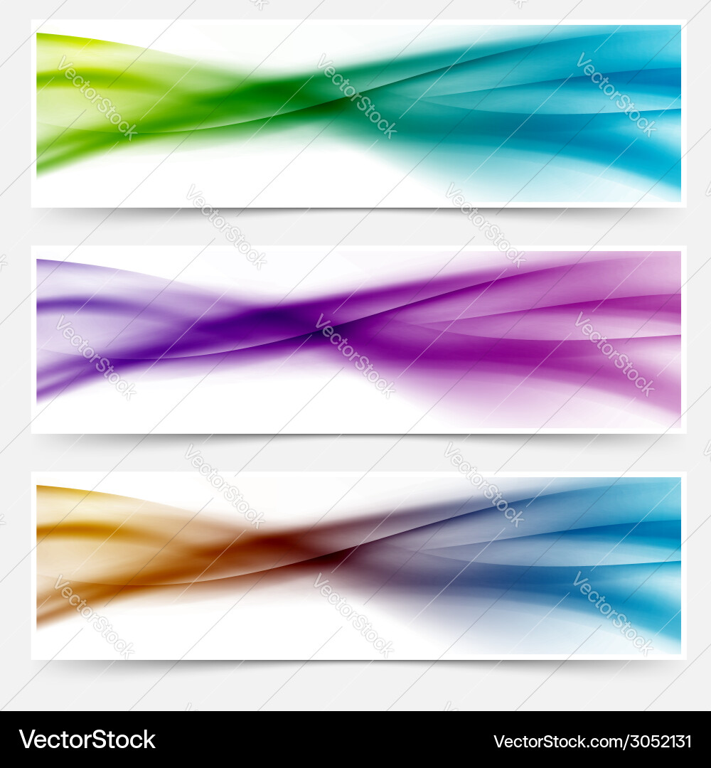Fluid Swoosh Lines - Web Headers & Footers vector image