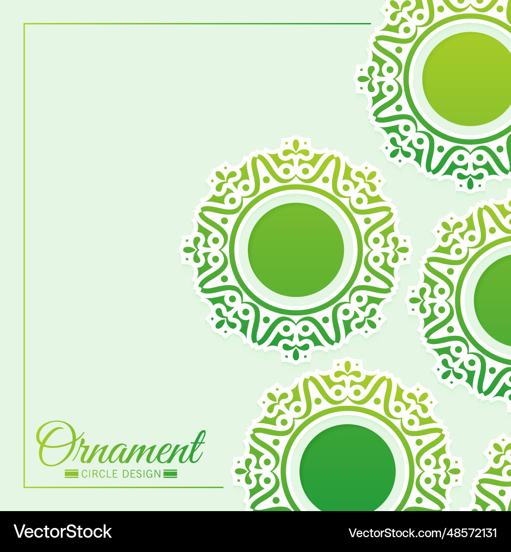 Green circle border pattern background Green circle border pattern background vector image