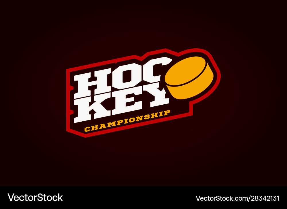 Hockey mascot modern professional sport vector image