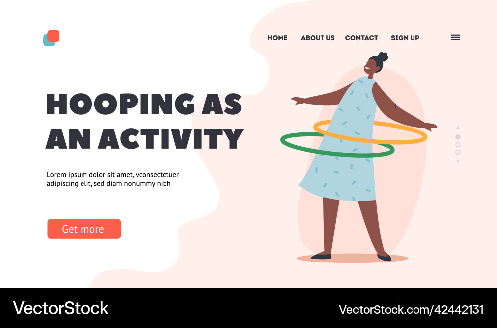 Hoop Kinder Aktivität Landing Seite Vorlage lustig Hoop Kinder Aktivität Landing Seite Vorlage lustig vektorbild