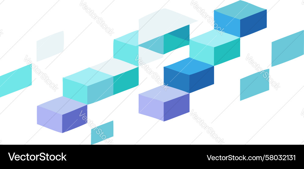 Modern Geometric Cube Array Vector Image