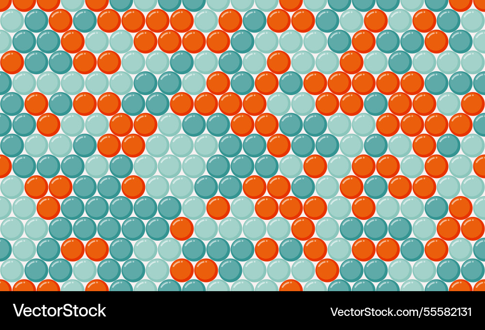 Polka dot pattern with abstract round shapes Vector Image