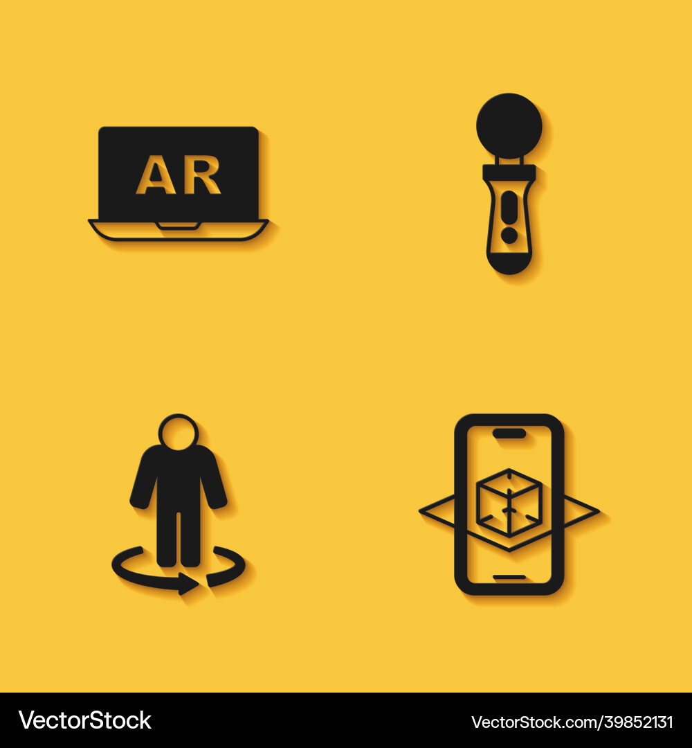 Set augmented reality ar 3d modeling and vr Set augmented reality ar 3d modeling and vr vector image