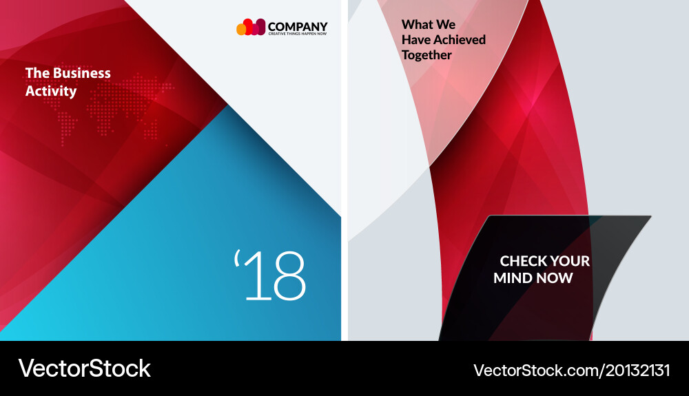 Set of material design abstract templates Vector Image