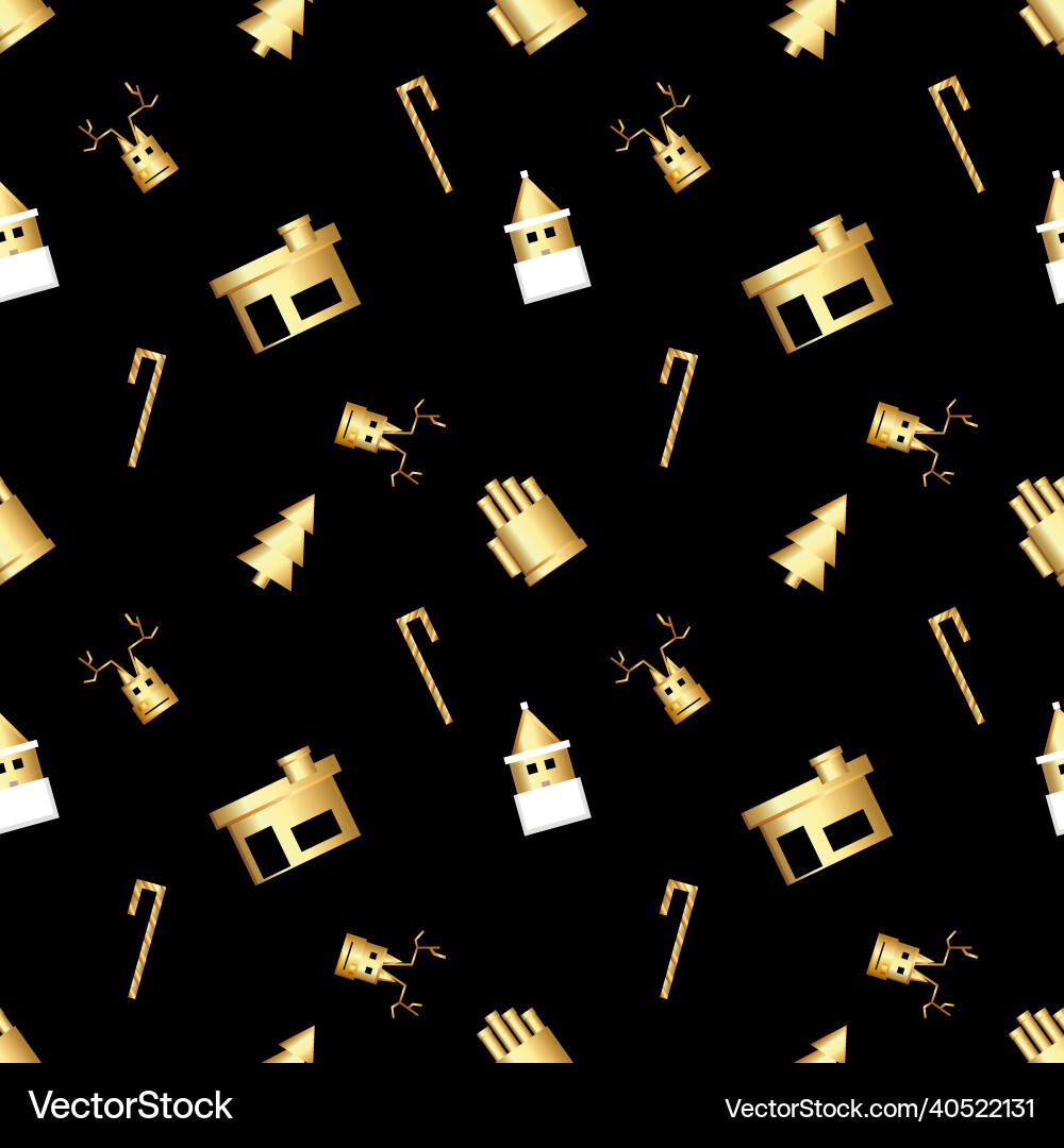 Sharp cornered christmas object pattern created Sharp cornered christmas object pattern created Vector Image