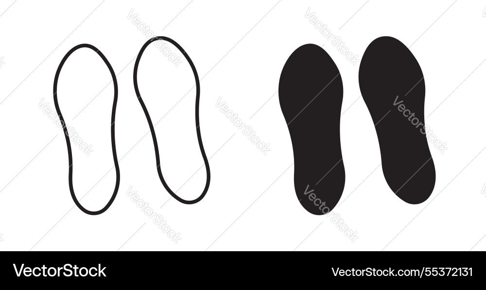 Soles icon set in thin line for web Soles icon set in thin line for web vector image