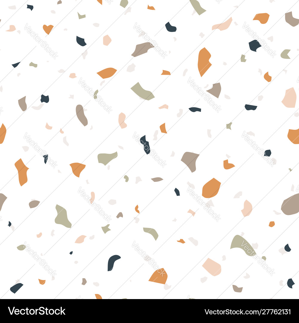 Terrazzo seamless pattern marble background Vector Image