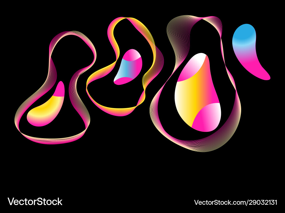Unusual abstract shapes from different waves Unusual abstract shapes from different waves vector image
