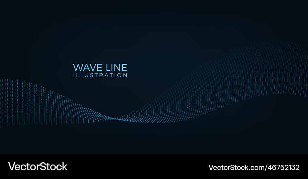 3d data wave point line abstract digital shaping vector image