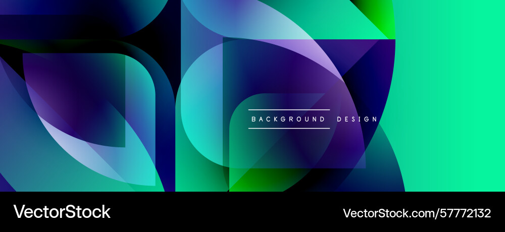 Abstract geometric shapes overlap creating Vector Image