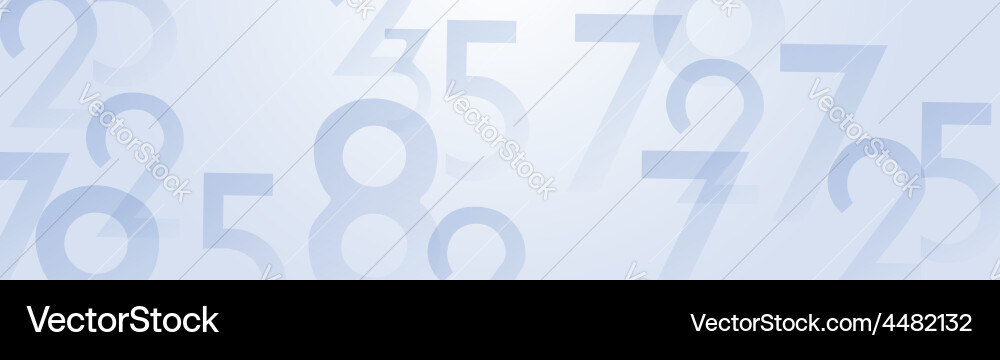 Abstract Numbers Panoramic Background Vector Image