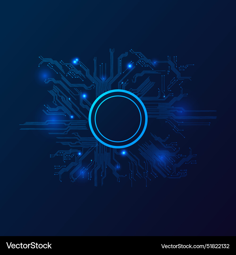 AI Technology Neural Network Background vector image
