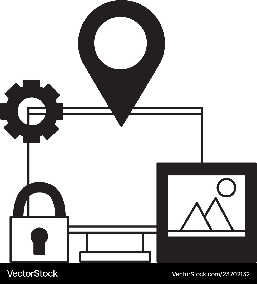 Computer Foto Navigation Pointer Sicherheit Computer Foto Navigation Pointer Sicherheit vektorbild