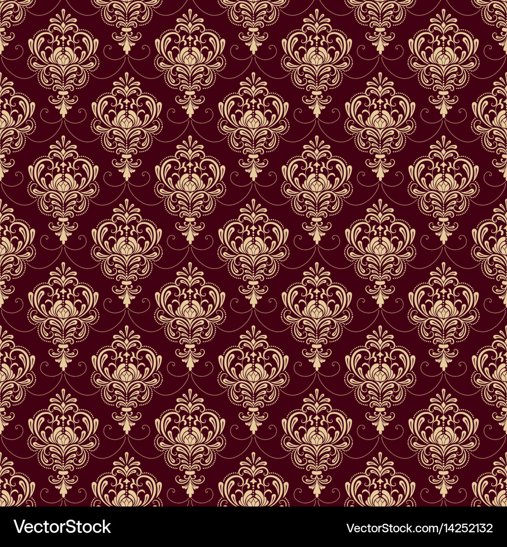 Damask Pattern Background vector image