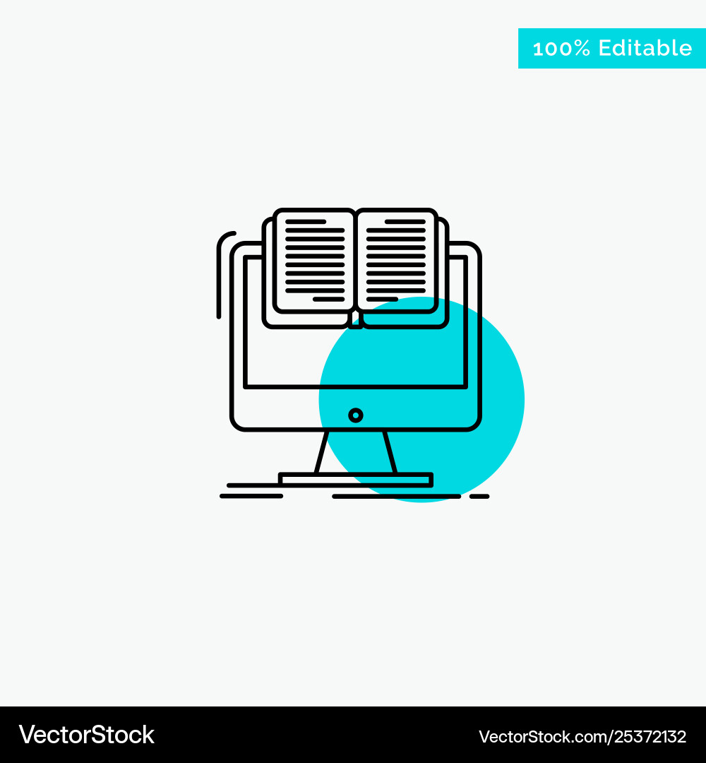 Document file computer cv book turquoise Document file computer cv book turquoise vector image