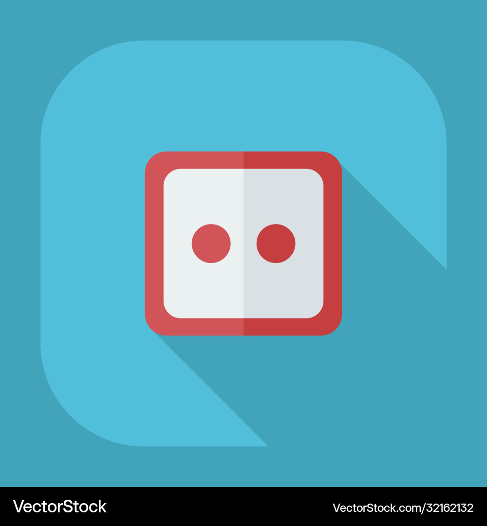 Flat modern design with shadow icons button vector image