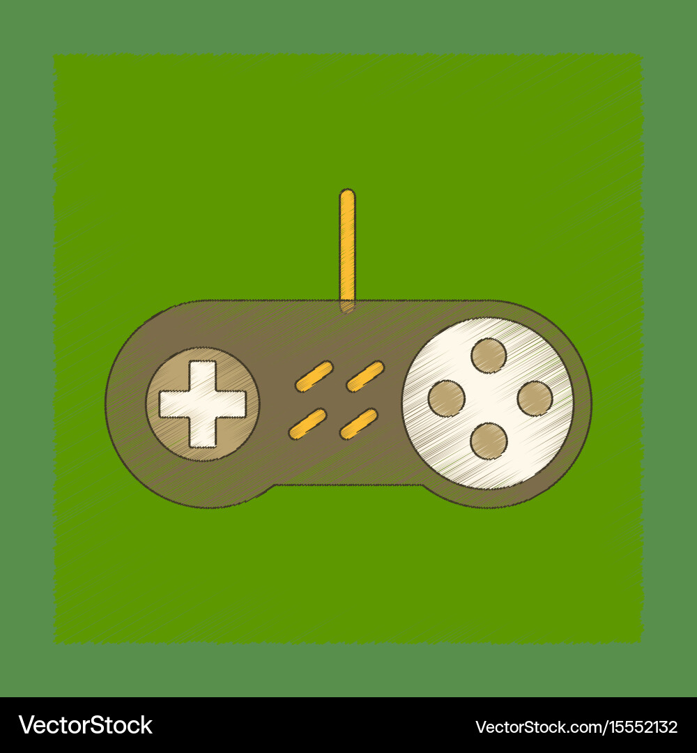 Flat shading style icon game joystick vector image