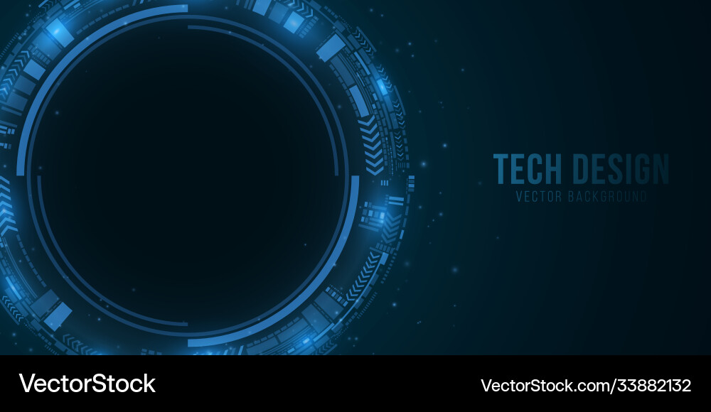 Futuristic glowing user interface with hud element vector image