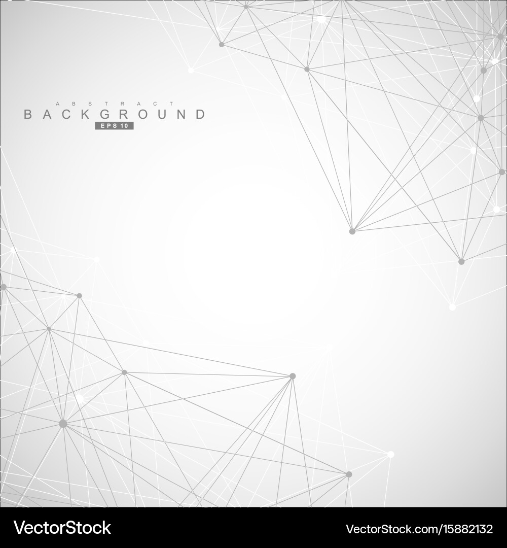 Geometric abstract background with connected line Vector Image
