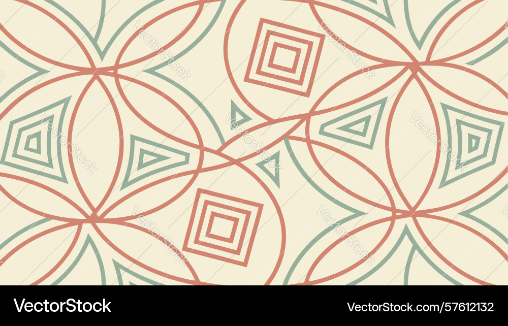 Interlocking diamond square pattern elegant vector image