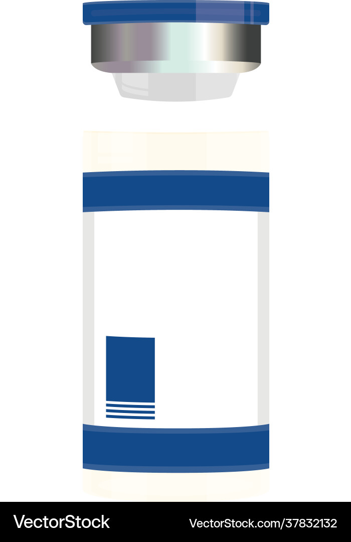 Isolated empty vaccine flask vector image