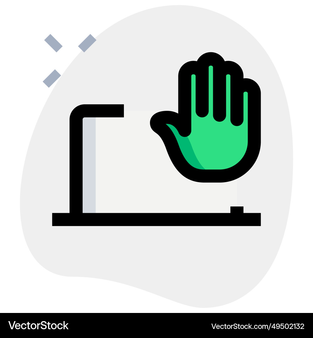 Laptops hand feature used for command Vector Image