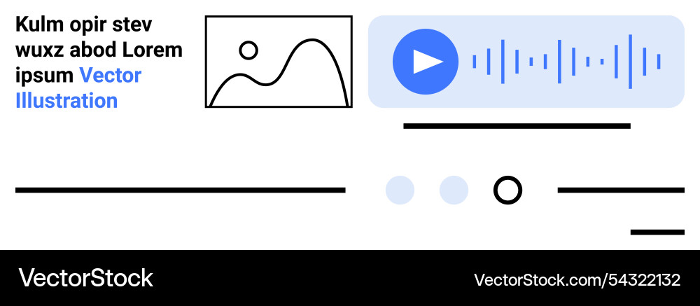 Modern ui design with minimalist elements play Modern ui design with minimalist elements play vector image
