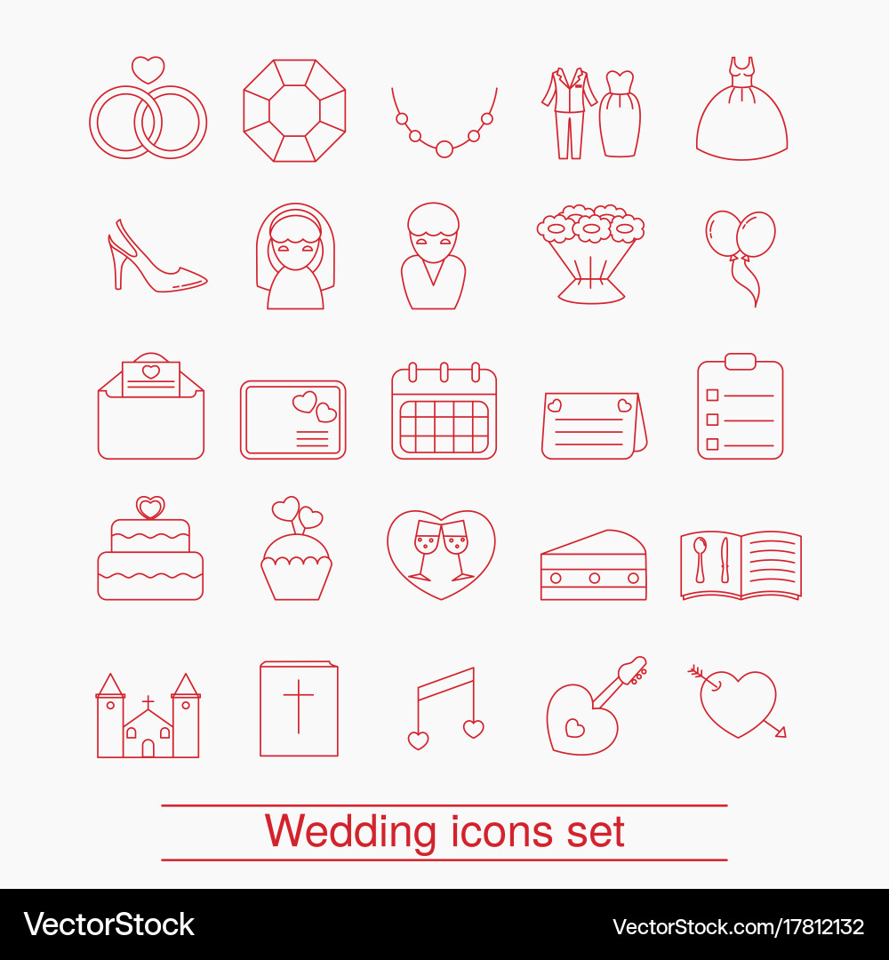 Outline web icon set vector image