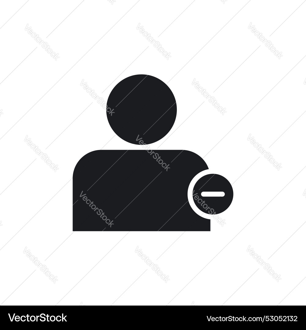 Remove user icon set delete account button symbol Remove user icon set delete account button symbol Vector Image