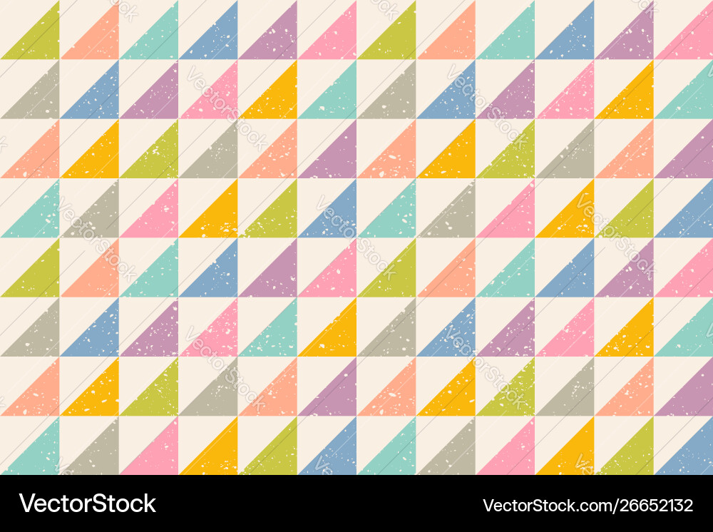 Retro Grunge Triangle Pattern Vector Image