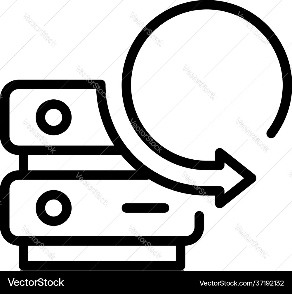 Server data copy icon outline style Vector Image