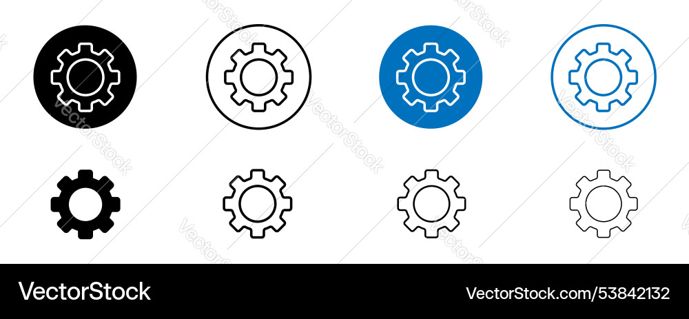Settings icon set Royalty Free Vector Image - VectorStock