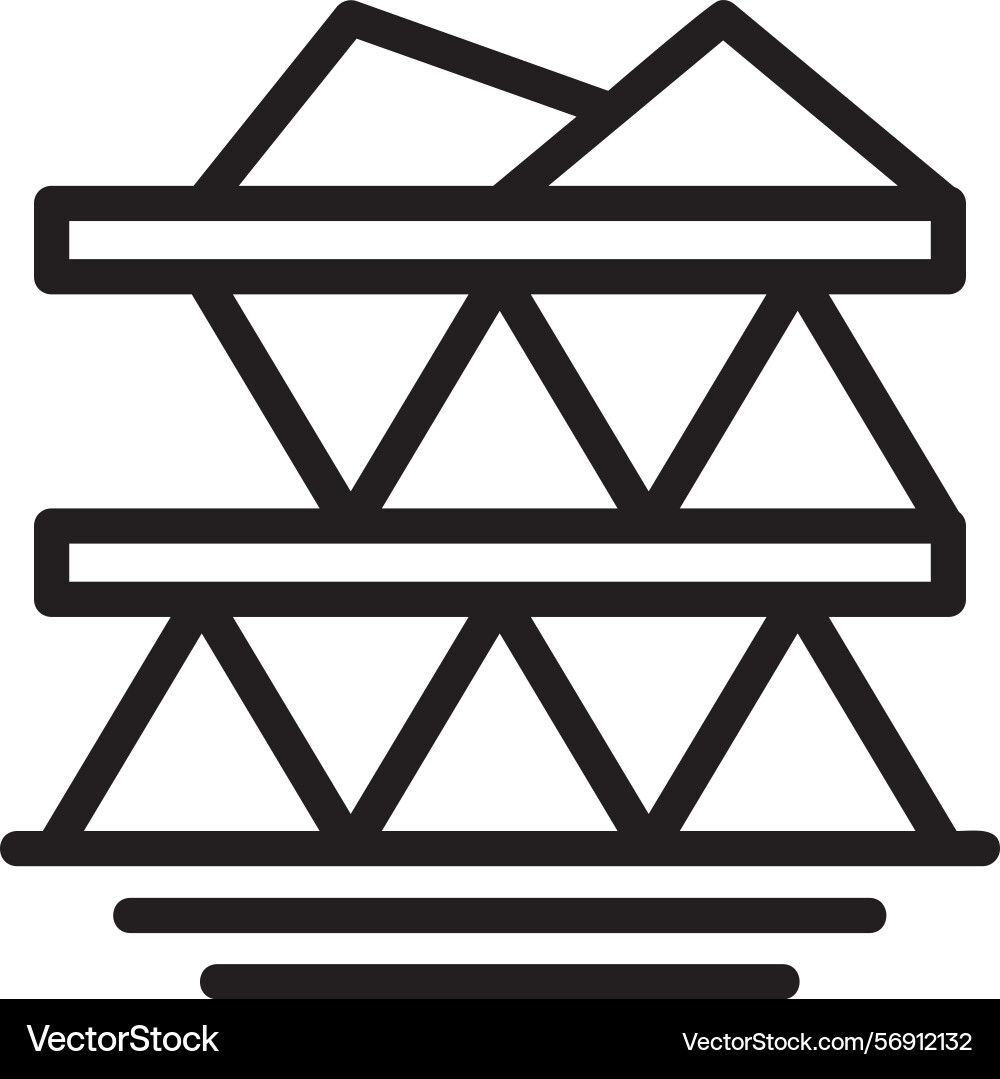 Structural integrity linear style icon design vector image