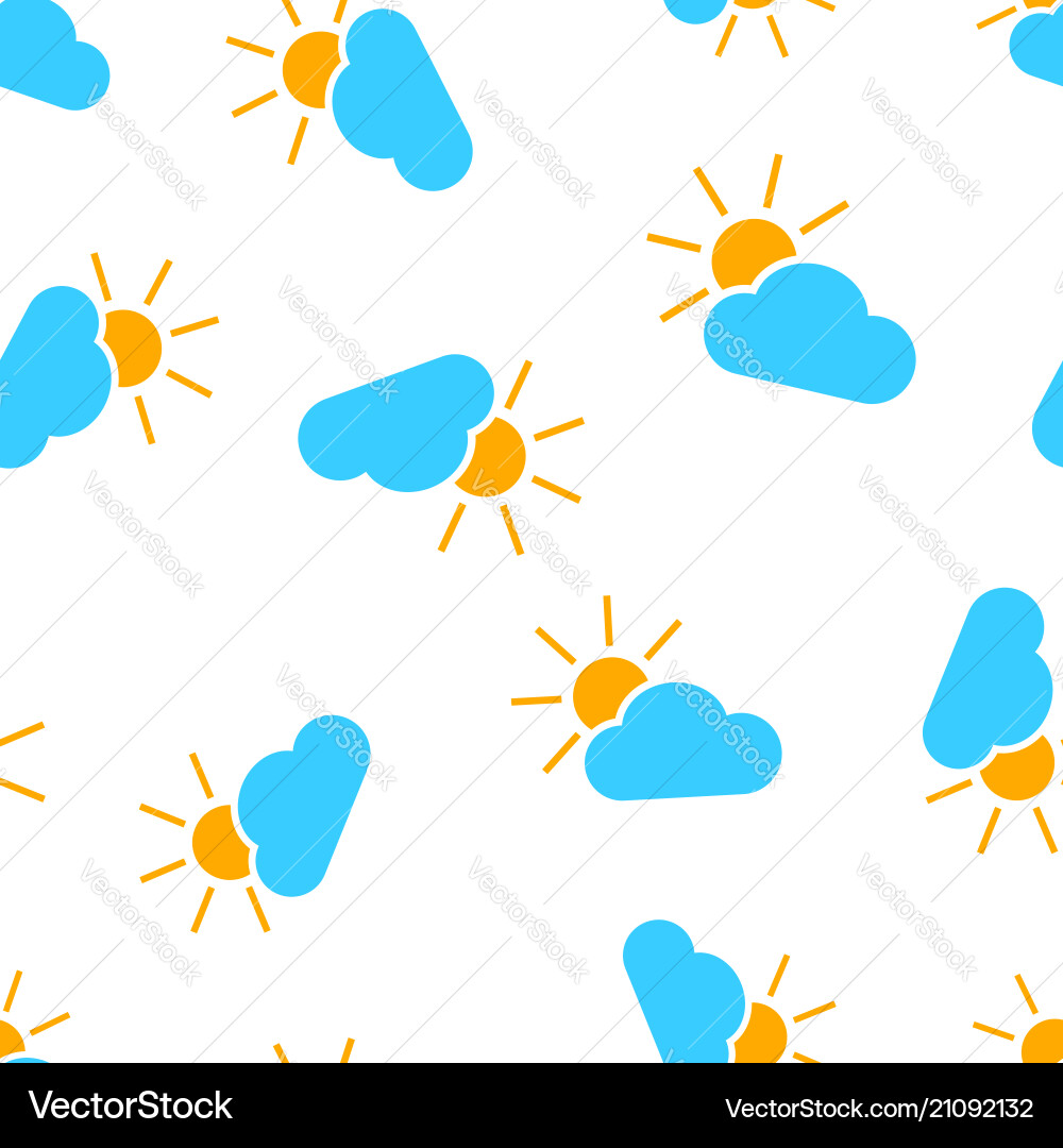 Weather forecast icon seamless pattern background Vector Image