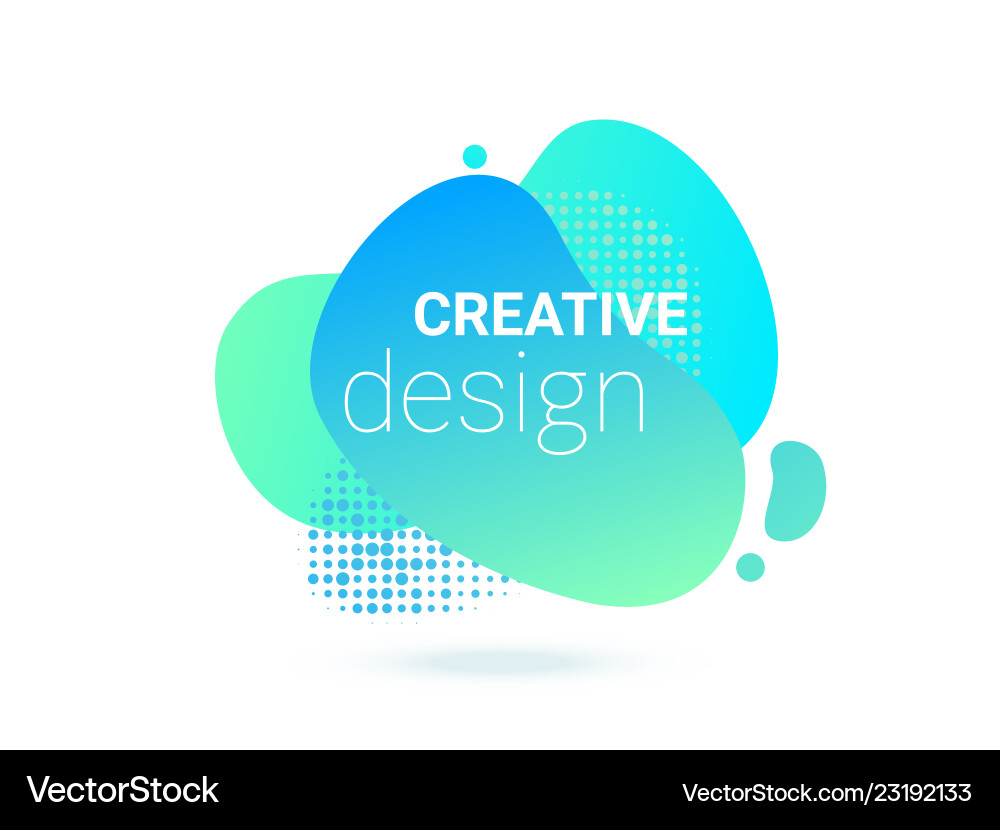 Abstract shape color liquid fluid gradient Vector Image