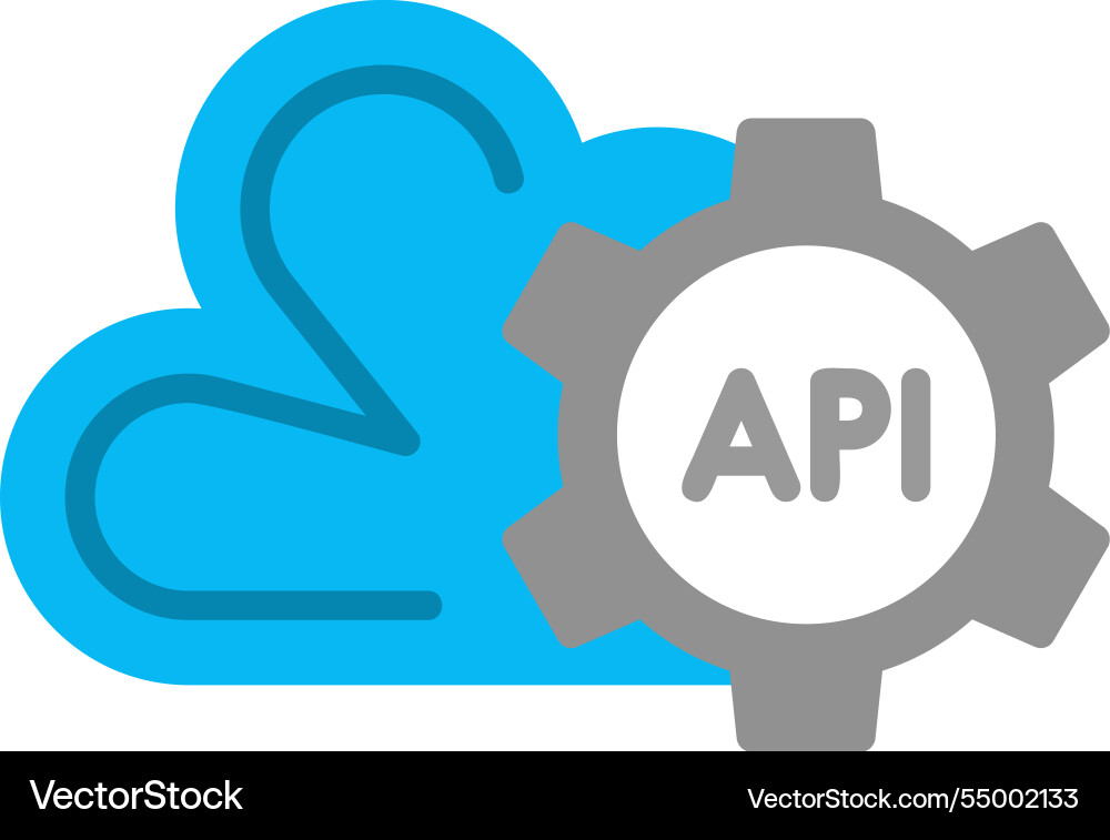Api flat icon design Vector Image