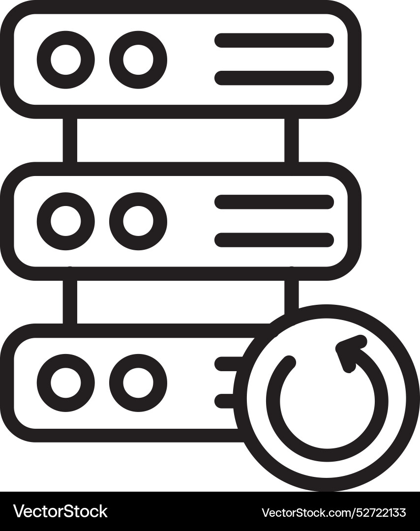 Backup line icon design Vector Image