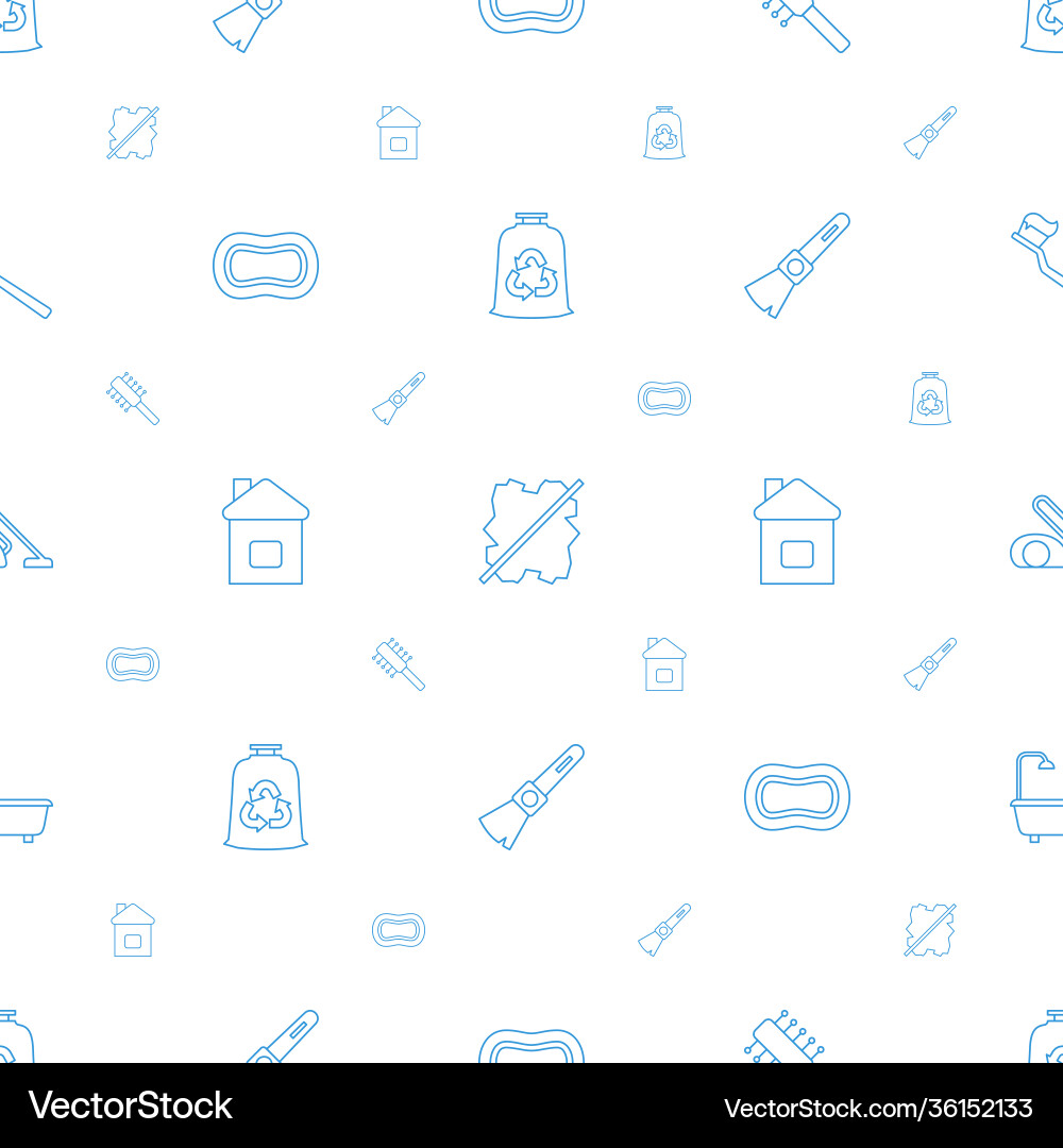 Clean icons pattern seamless white background Vector Image