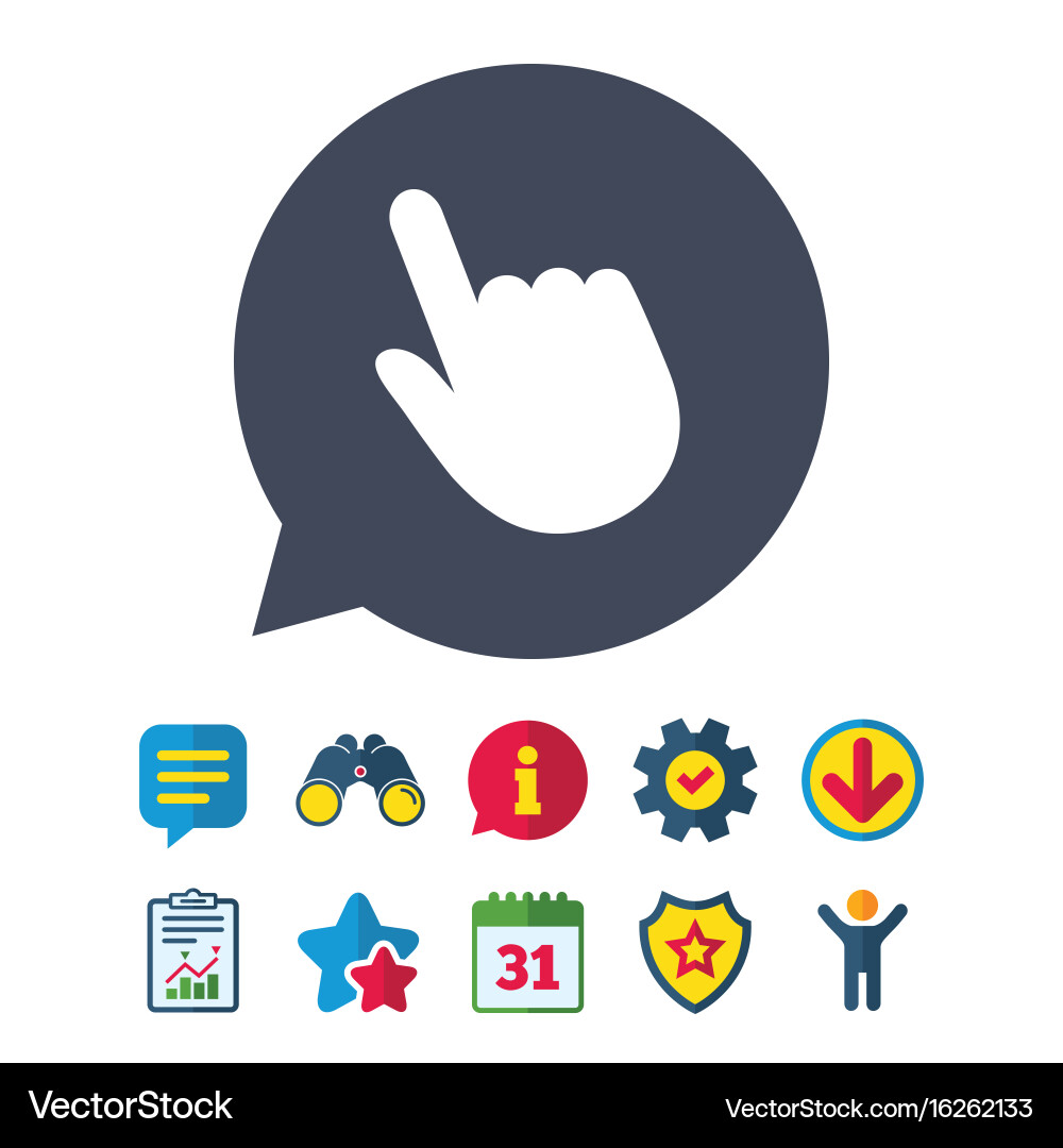 Click Pointer Hand Cursor Icon vector image