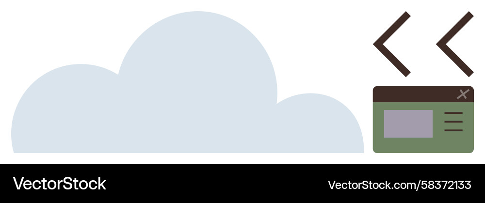 Cloud Computing Interface Concept Vector Image