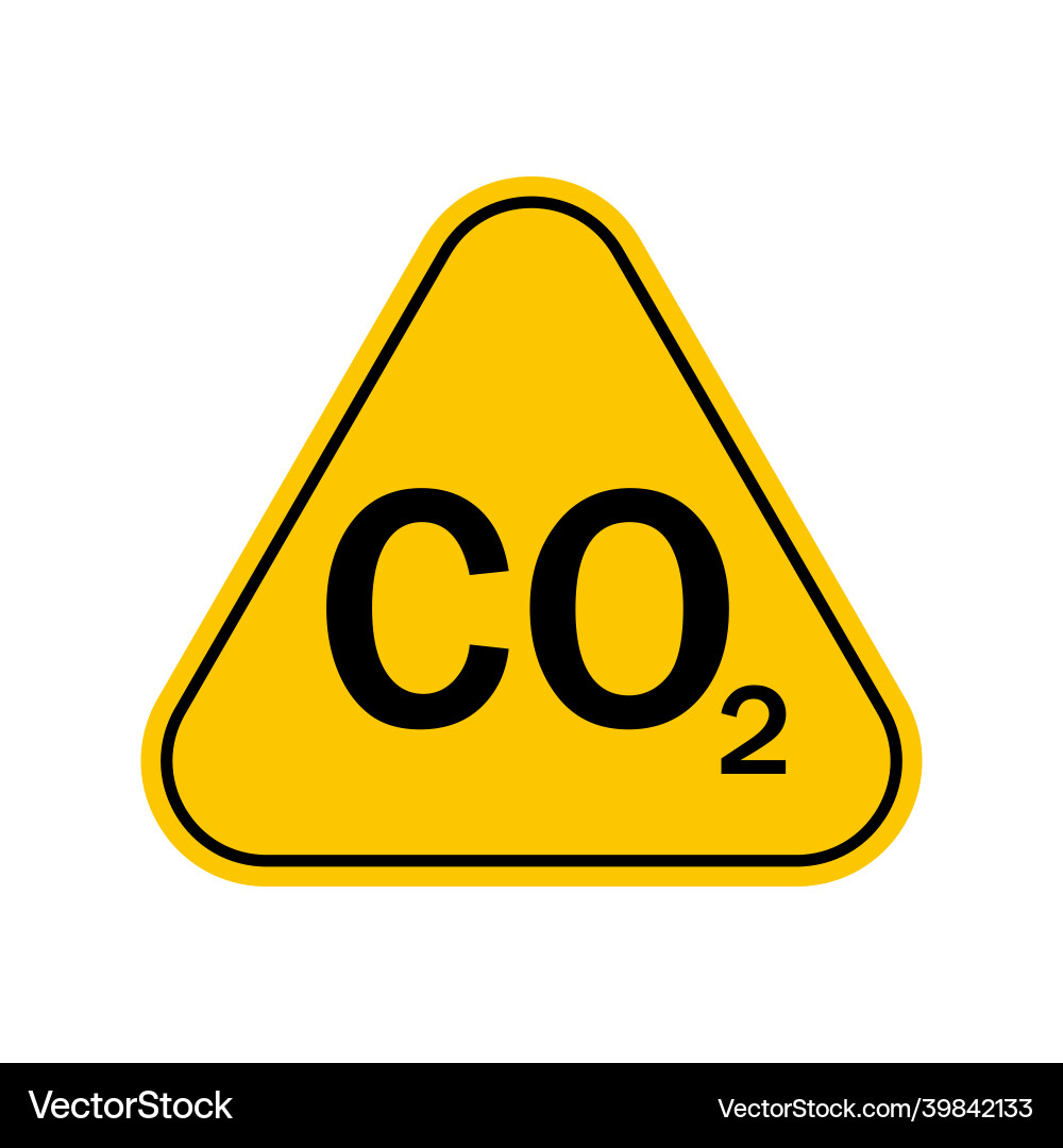 Co2 Warnzeichen Kohlendioxid Symbol Co2 Warnzeichen Kohlendioxid Symbol vektorbild