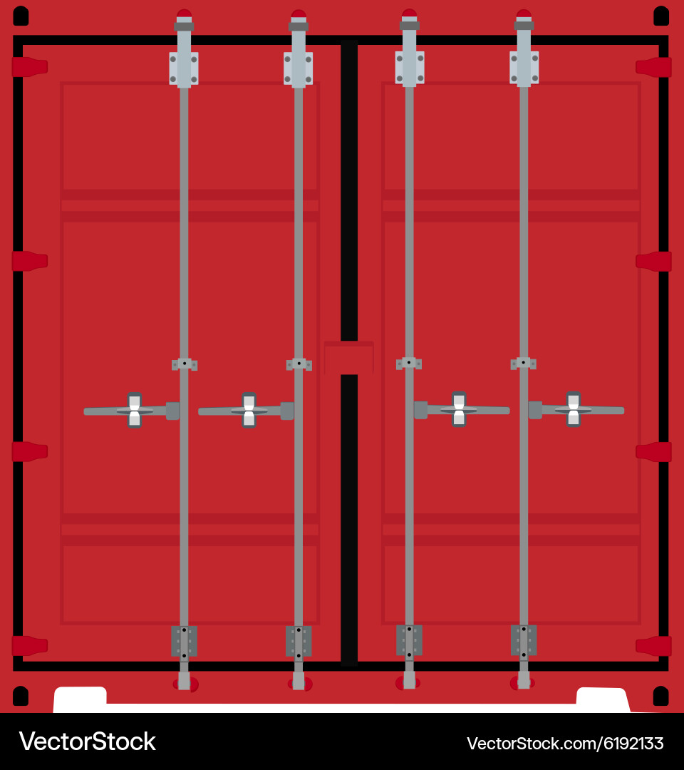 Container front or back view vector image