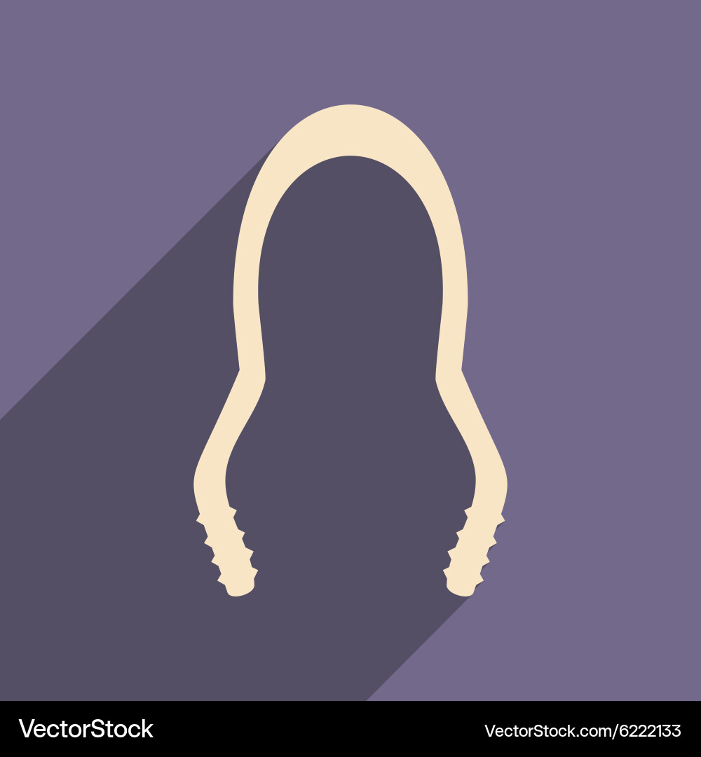 Flat with shadow icon and mobile application vector image