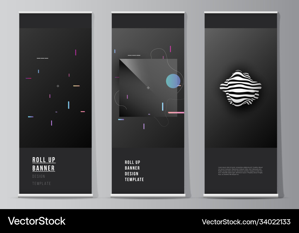Layout roll up mockup design templates Layout roll up mockup design templates vector image
