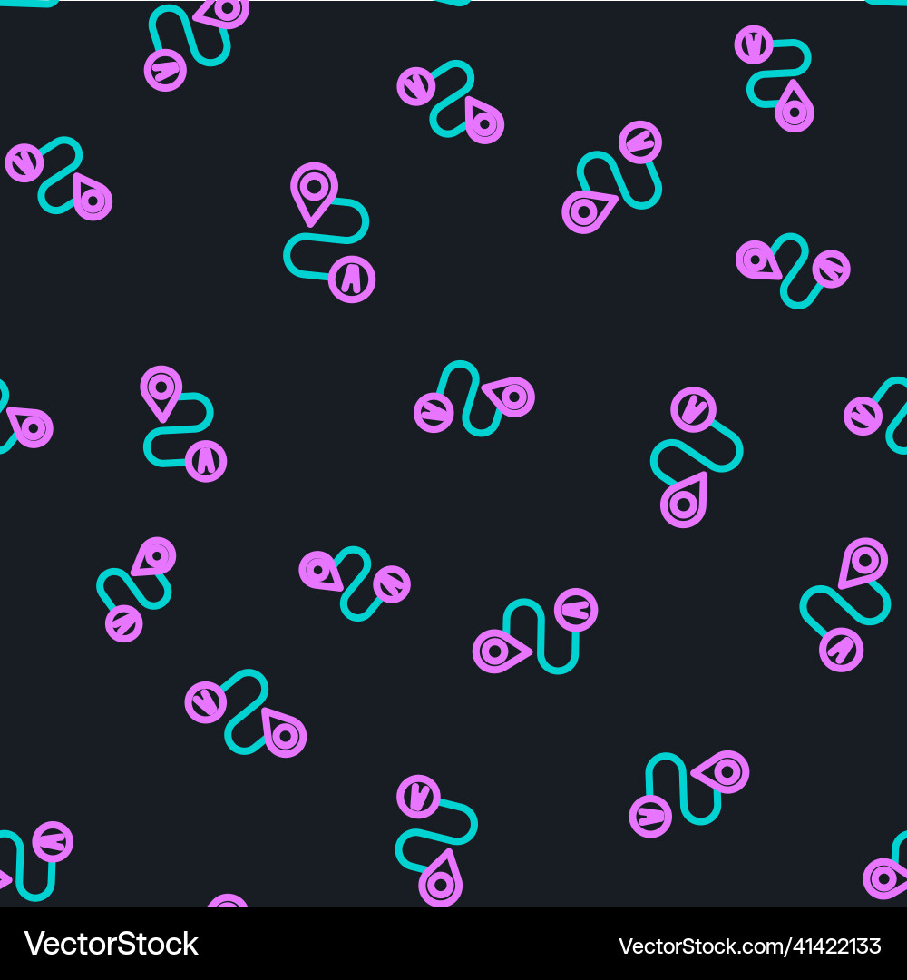Line route location icon isolated seamless pattern Line route location icon isolated seamless pattern vector image