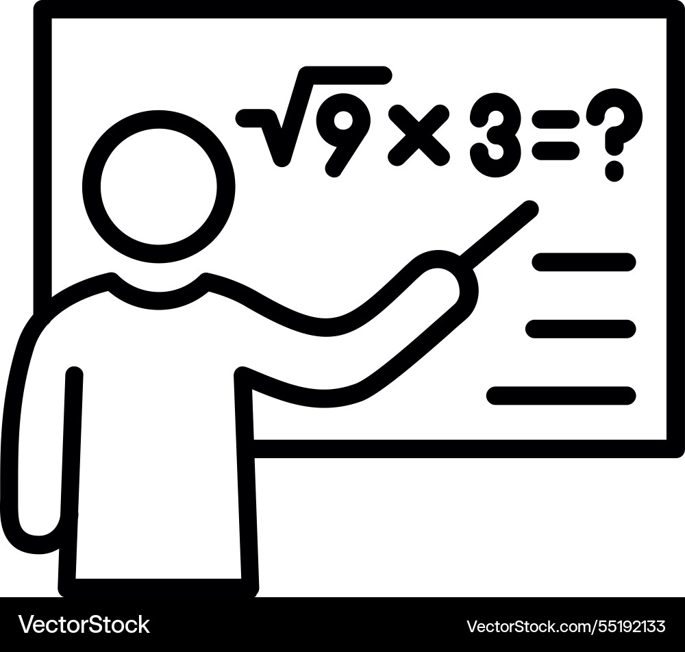Mathematician line icon design Vector Image