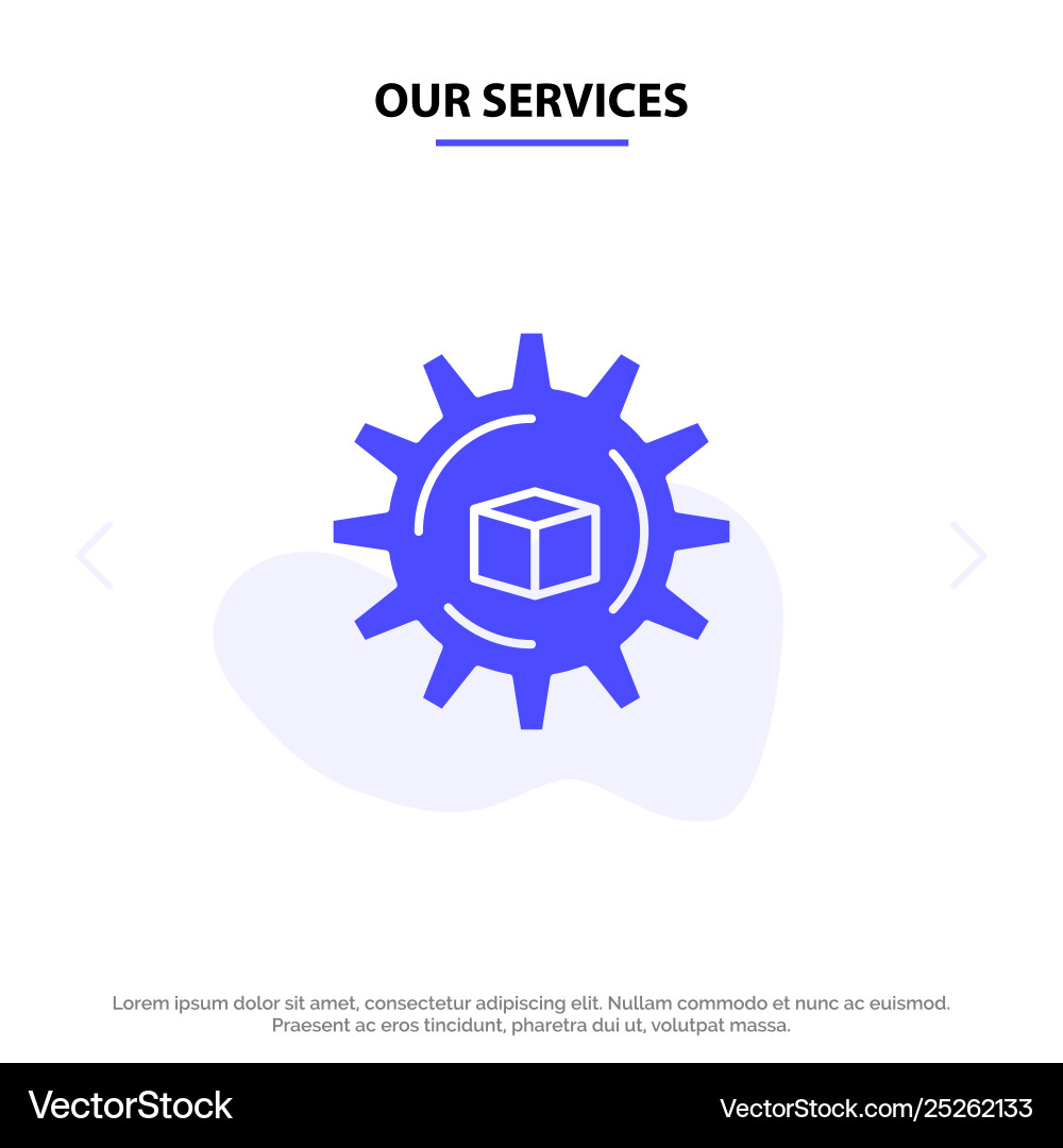 Our services automated data solution science Our services automated data solution science vector image