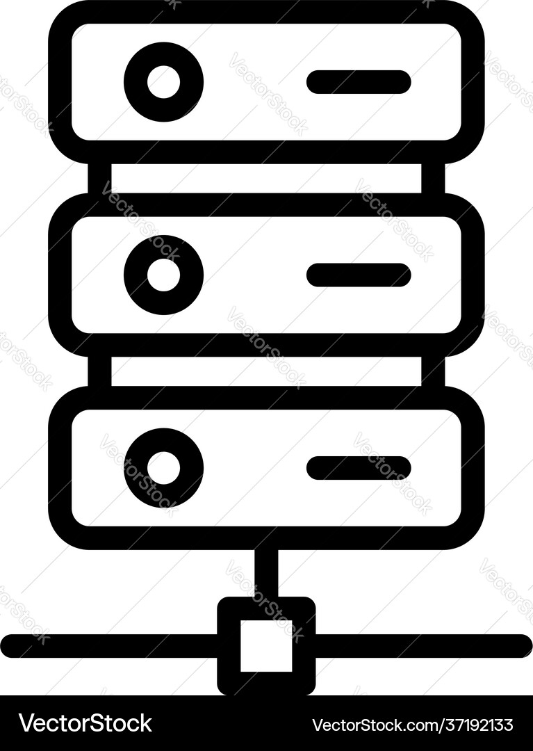 Server backup icon outline style Server backup icon outline style vector image