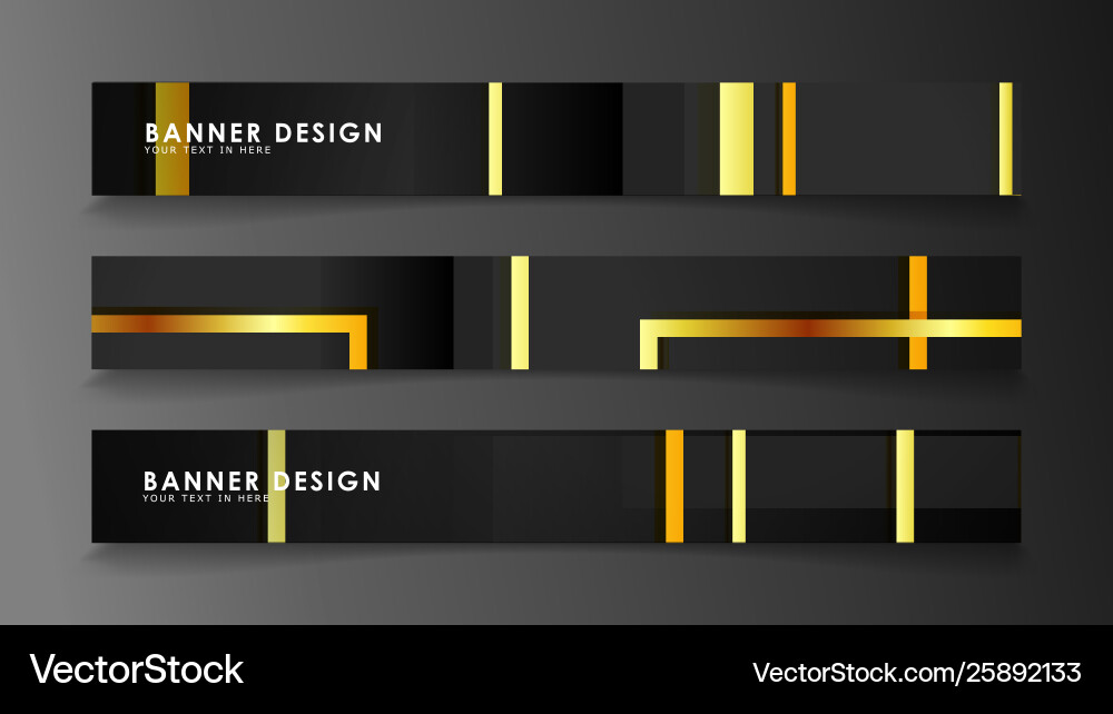 Set a banner with rectangular background Vector Image